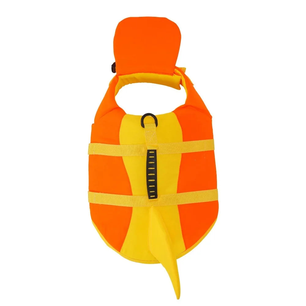 Shark Shape Dog Life Jacket Breathable Waterproof Dog Swimming Vest Towable Tear Resistant Puppy Safety Vest Pool Play